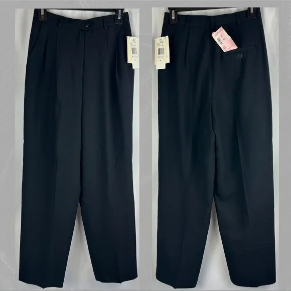 Ralph Lauren Pleated Straight Leg Pants (sz 4) - Picture 2 of 15